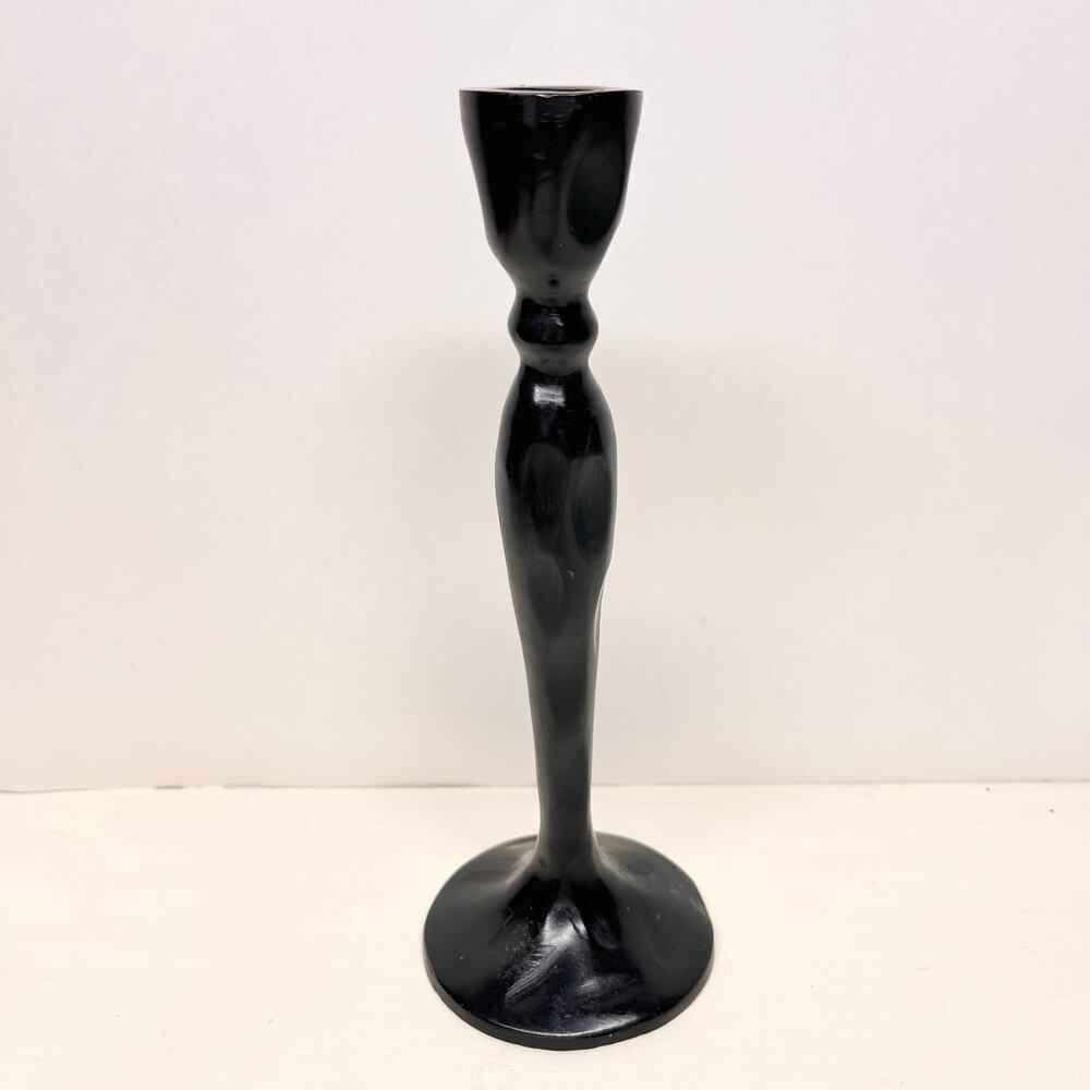 Pottery Barn Brutalist Metal Tapered Candle Holder